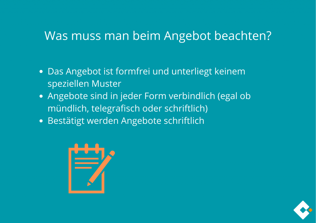 Angebot - Das sollten Sie beachten