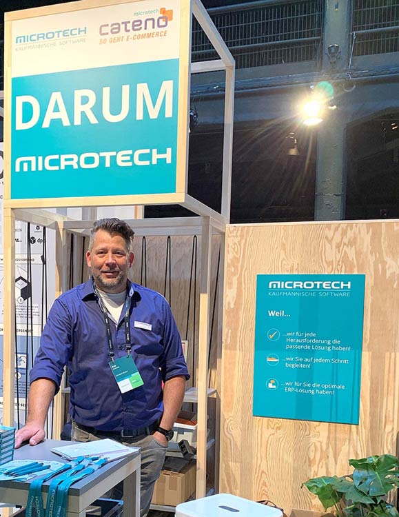 Ralf Kaufhold, microtech Neukundenvertrieb, an unserem Messestand auf der eBay Open 2019