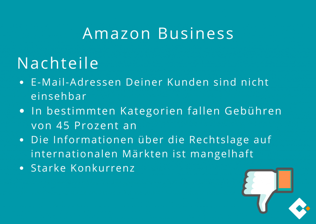 Amazon Business - Nachteile