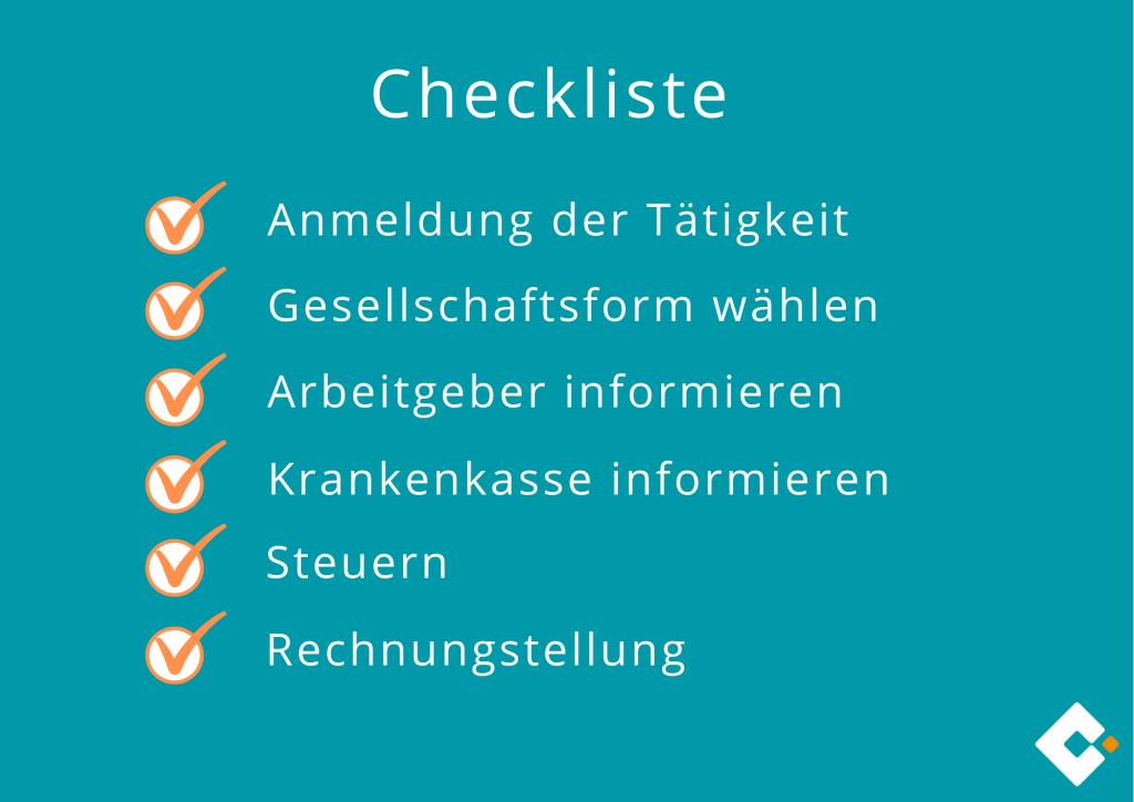 Nebenberufliche Selbständigkeit - Checkliste