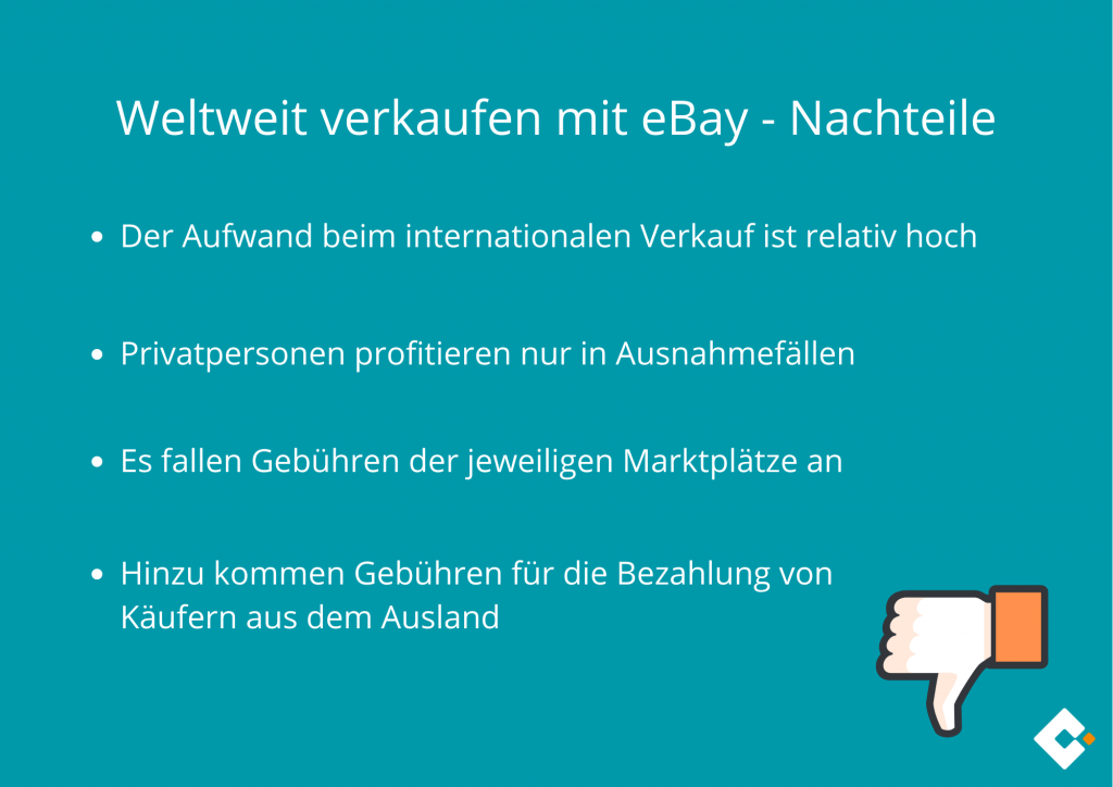 Weltweit verkaufen mit eBay - Nachteile