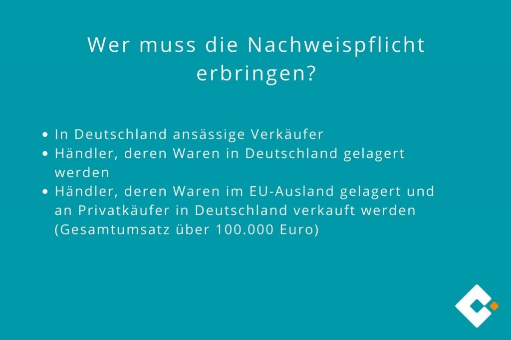 Wer muss die Nachweispflicht nach §22f UStG erbringen?