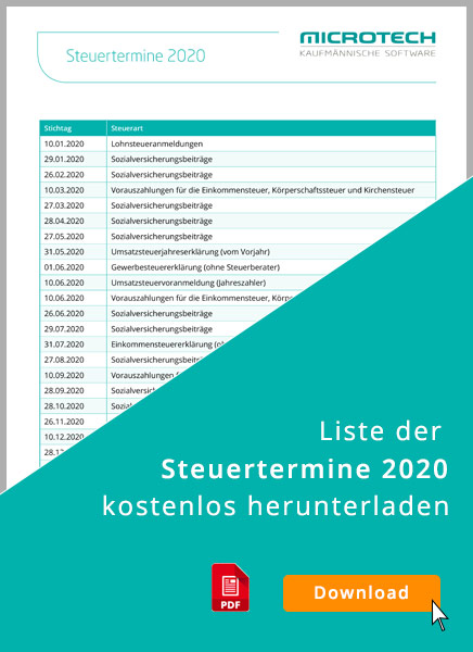 Steuertermine 2020: Kalender zum Download