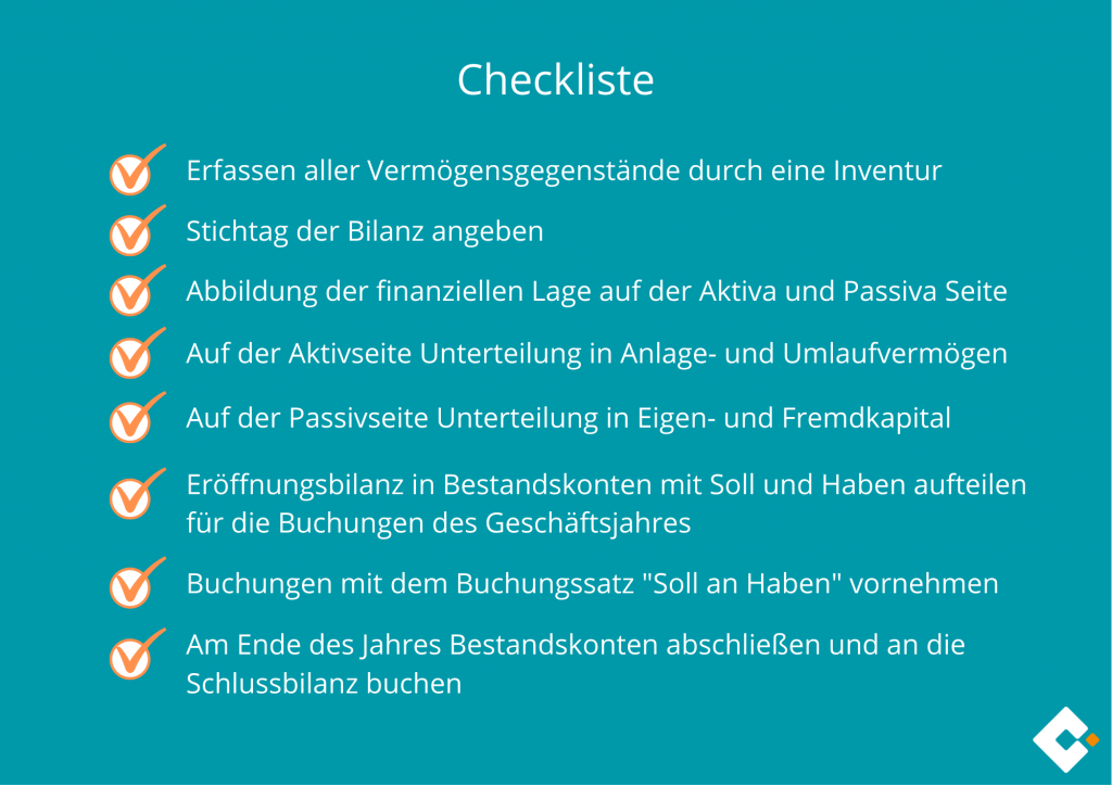 Eröffnungsbilanz - Checkliste